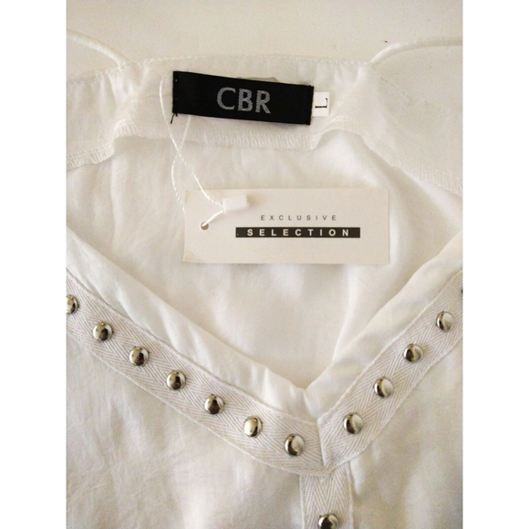 CBR Exclusive Collection Women's Strappy Cami Tank Top Rhinestone Studded NWT LG - Picture 7 of 8